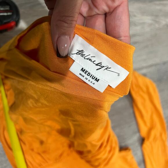 The Line by K Pascal Dress Tangerine Orange Size Medium - Picture 8 of 10